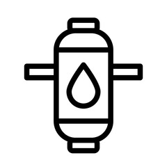 Fototapeta premium Water Filter Line Icon of Water Treatment Icon Set