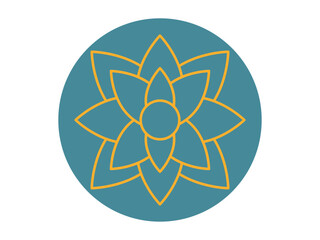 Dahlia icon. Flower outline icon. Simple vector illustration in modern thin line style.