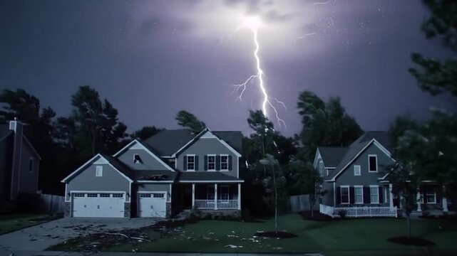 lightning in the city