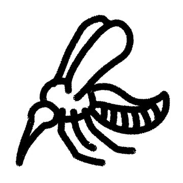 recommend clip art: Minimalist Mosquito Insect Outline Vector Line Icon