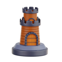 Tower House 3D Icon