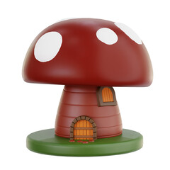 Mushroom House 3D Icon