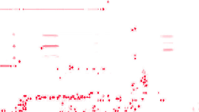 Glitch Art Texture with Retro Monitor Scan Lines and Color Elements. Techno glitch style backdrop. Glitched banner with TV noise, Glitch camera effect. TV scan line monitor. Data noise texture.