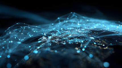 Connection Around Earth, Theme Background with LightEffect. abstract technolog background 3d rendering