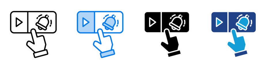 Subscribe icon set multiple style collection