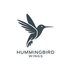 Obraz premium Hummingbird Logo Design – Elegant Bird Symbol for Nature, Beauty, and Creative Branding