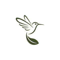 Obraz premium Hummingbird Logo Design – Elegant Bird Symbol for Nature, Beauty, and Creative Branding