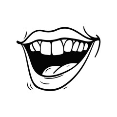 Smiling Mouth Vector Illustration