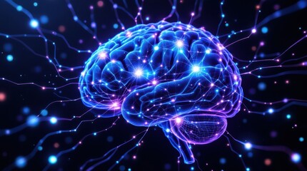 Human Brain Neural Network Image.