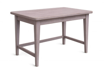 Fototapeta premium Minimalist wooden table with clean lines, standing against transparent background, highlighting contemporary interior design aesthetic