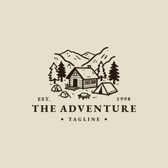 Fototapeta premium Adventure logo vector hipster vintage icon illustration