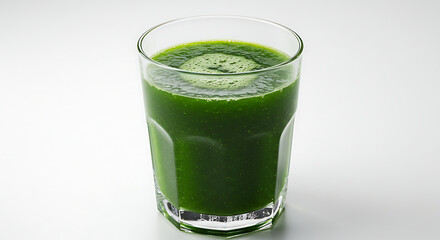Green smoothie in glass