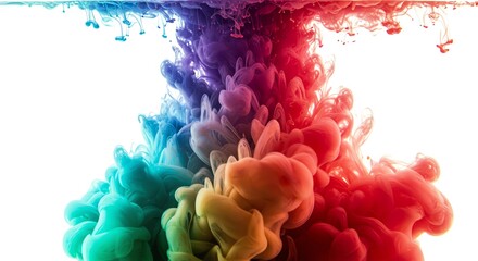Obraz premium Colorful ink explosion underwater
