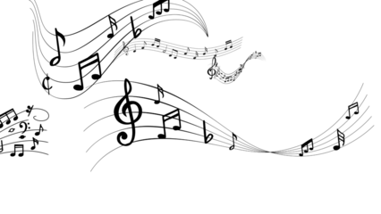 transpare Staff treble clef notes musician concept vector iso. Musical note. gradient in organic flowing pattern of soft grain and particle undulate texture. Abstract ripple form with smooth dissolve 