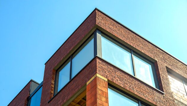 Modern brick building corner