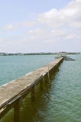 Concrete pier on the fishermen's village