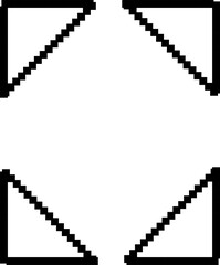 Pixel triangle logo, icon, symbol. Geometric shape