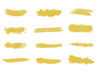 インク　アナログ風　質感　金　色