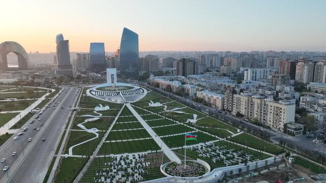 8 November Victory Park in Baku, Azerbaijan