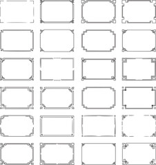 Simple Vector Border Frames with Decorative Corners