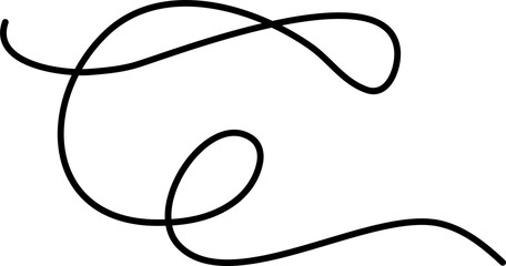 Set of spiral line doodle style. Design elements