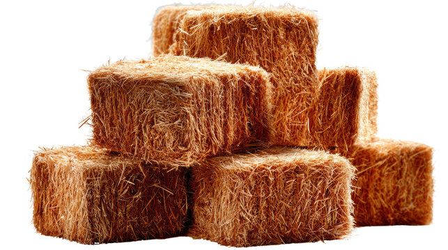 Hay Bales: Capturing the essence of rustic charm, this image features a stack of golden hay bales, offering a warm and inviting portrayal of agriculture.