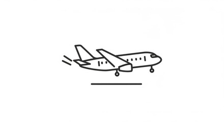 Airplane taking off, a symbol of travel, adventure, and the freedom of flight