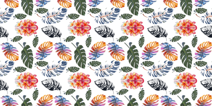 seamless pattern with colorful flowers