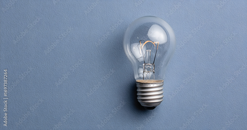 Poster clarifying complex ideas theme with light bulb - fla lay