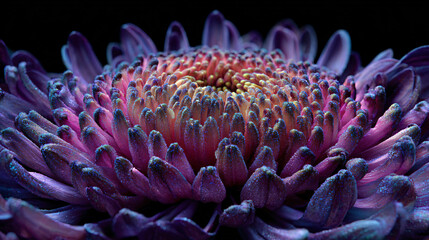 Vibrant and Colorful Flowers: A Striking Contrast on a Dark Background	