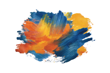 Abstract painting of vibrant, bold colors