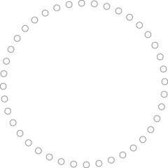 Dotted line circular round frame, symbol, icon