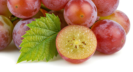 Red grapes cluster closeup