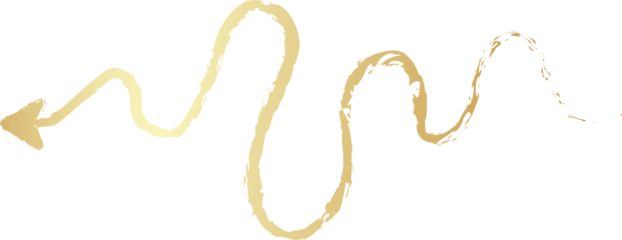Golden arrows brush style. Design elements