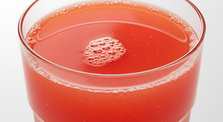 Red juice in glass