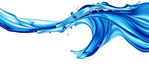 Abstract swirling blue wave on a white background, vector illustration, modern, peaceful