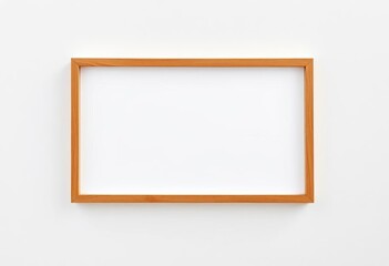 Clean white wall background features a square frame poster mockup,  art,  blank
