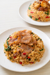 fried rice with Thai basil and pork