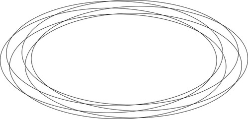 Oval line overlapping icon. Design elements