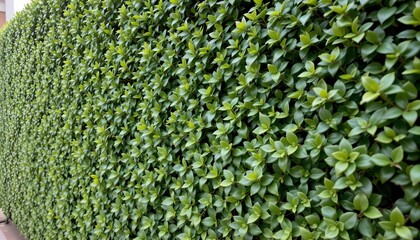 Lush Green Hedge Natural Outdoor Background