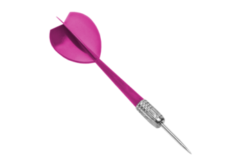 Pink dart isolated on transparent background