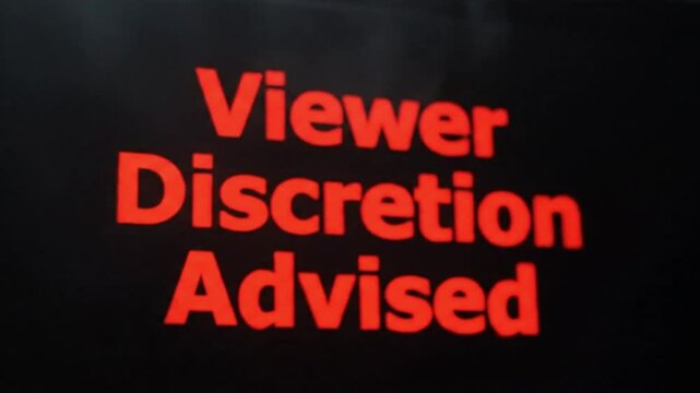 viewer discretion advised warning screen
