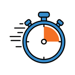 Vector Beat the clock with this vibrant stopwatch icon