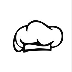 Chef hat icon vector illustration isolated on white background for cooking and restaurant logo design