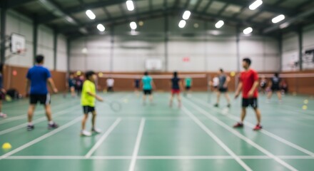 Indoor badminton game