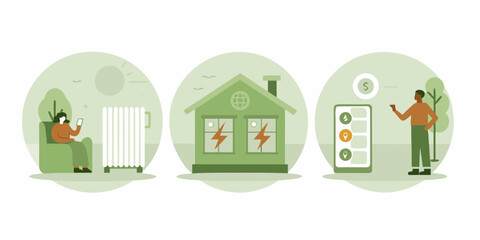 Smart home technology for energy efficiency and cost savings with remote control and monitoring