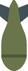 Simple Flat Design Military Aviation Weapon Illustration Bomb Icon