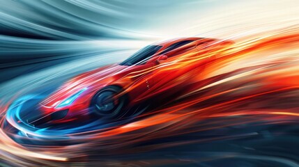 Fast car abstract illustration