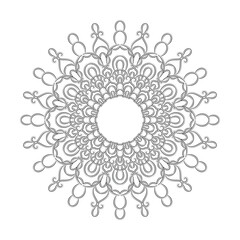 floral Line art mandala design vector