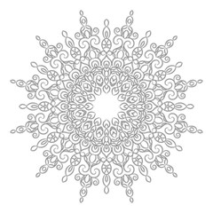floral Line art mandala design vector